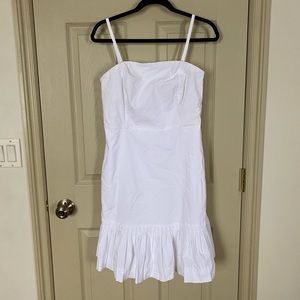 Banana Republic White Pleated Dress